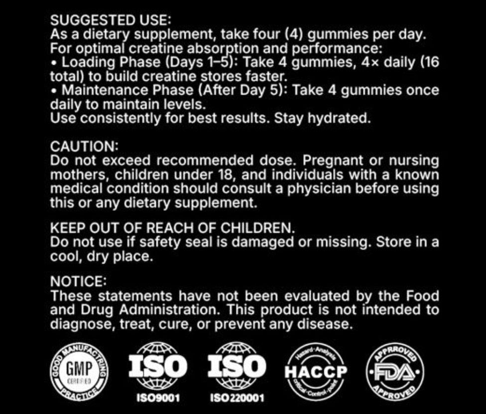Gomitas de Creatina 5000mg